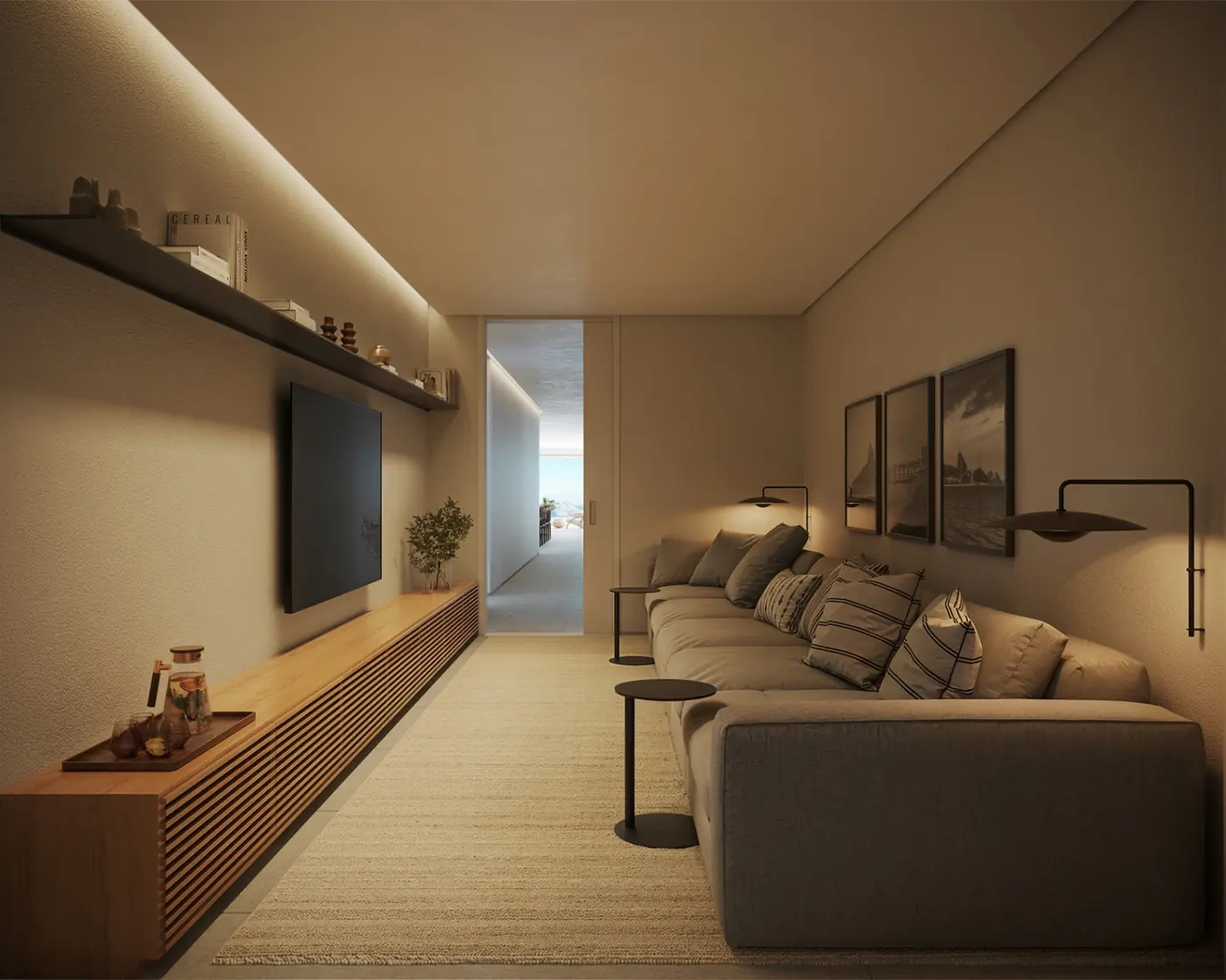 Sala íntima para momentos de convívio reservado